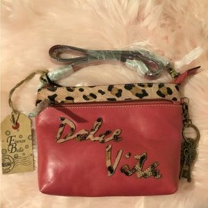 NWT Firenze Bella “DOLCE VITA”Leather Crossbody Bag